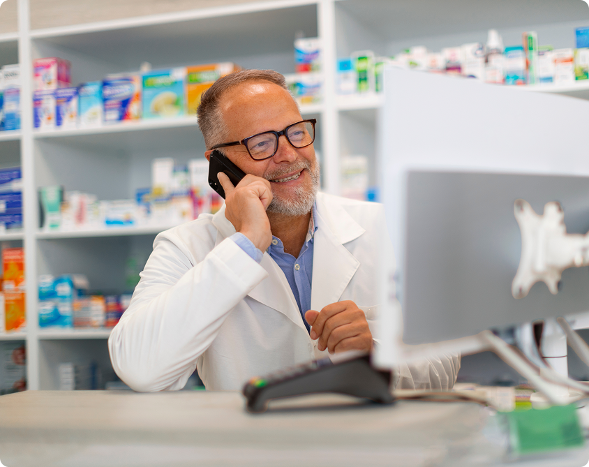 Pharmacist on Phone