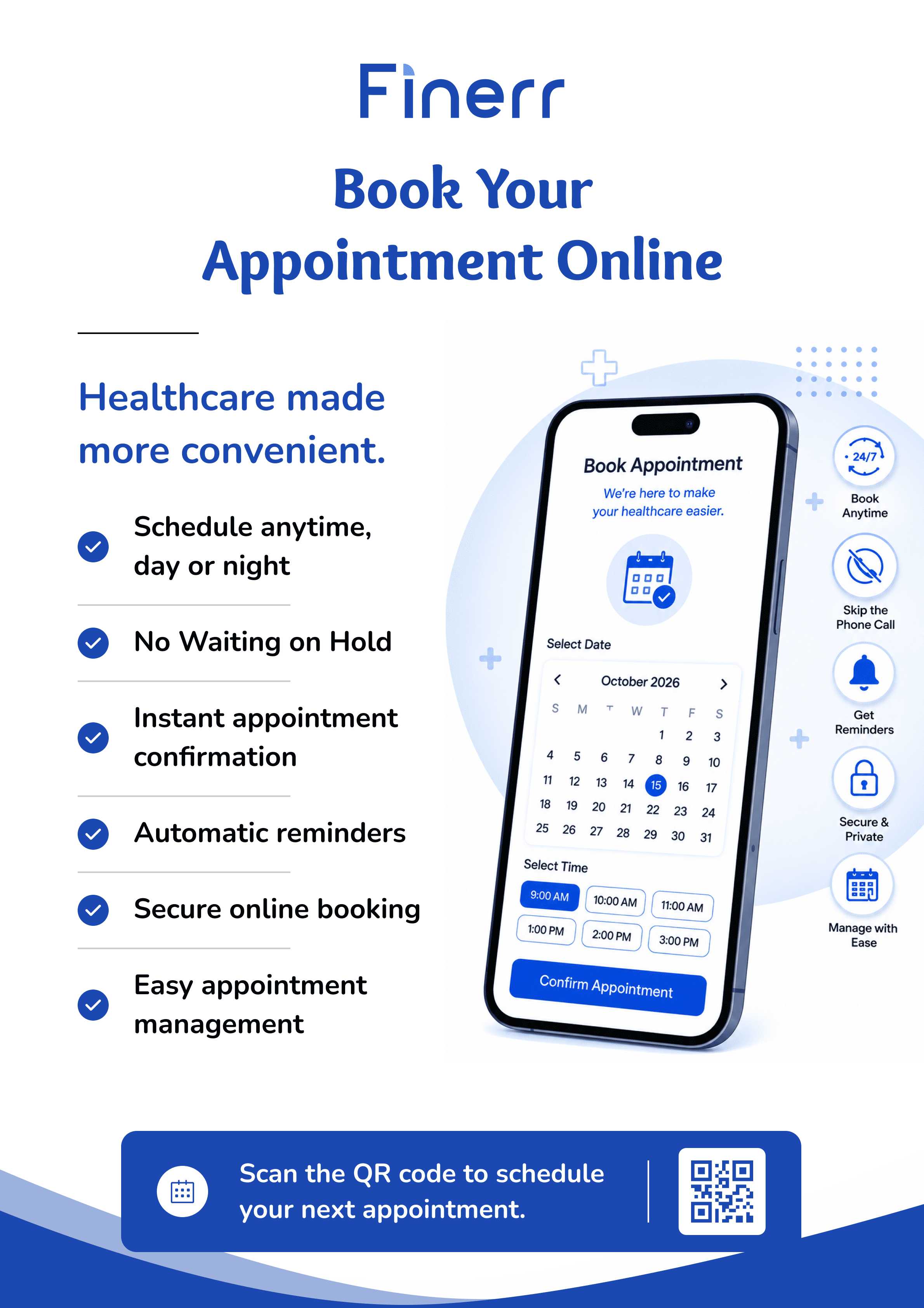 Online Scheduling Is Now Available flyer preview