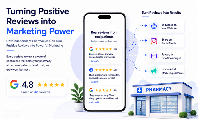 Turning positive reviews into marketing power for independent pharmacies