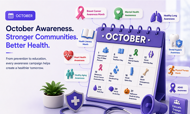 October Health Awareness Days 2026 guide for healthcare providers