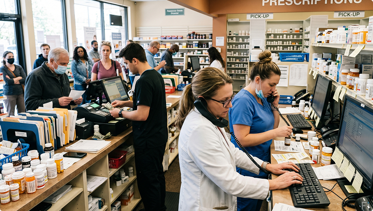 Reactive pharmacy operations and patient experience challenges