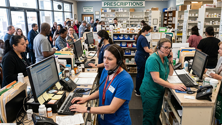 Unexpected call volume spikes in pharmacy operations