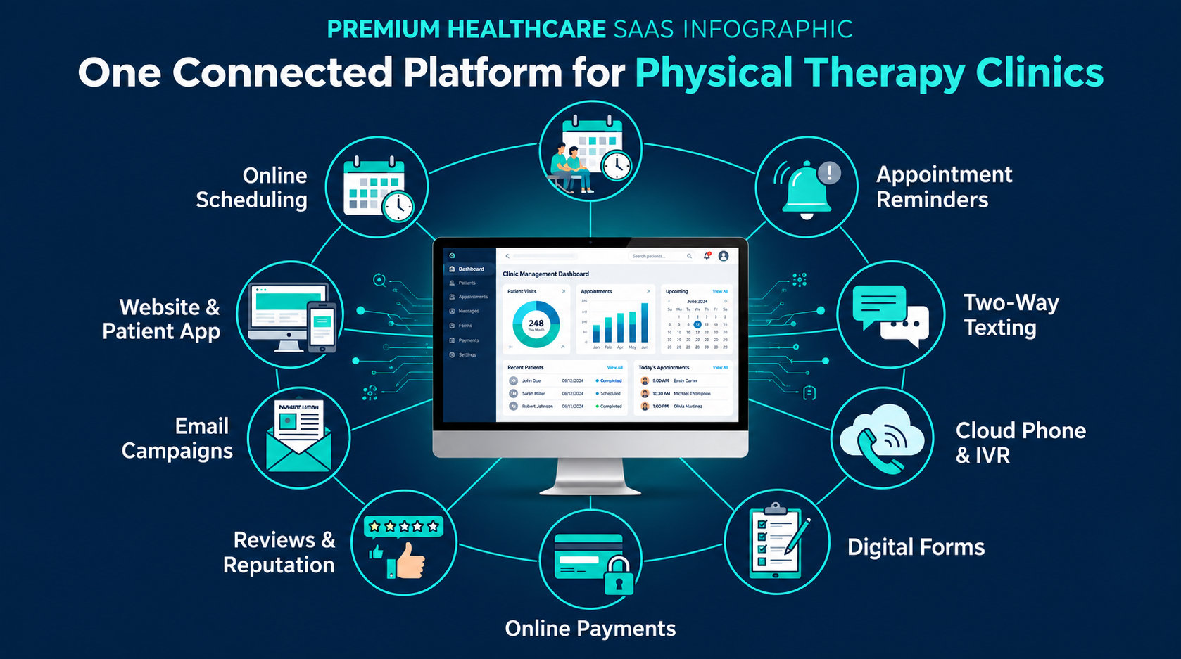 Finerr patient engagement platform for physical therapy clinics